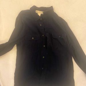 H&M LOGG navy blue corduroy long sleeve button up shirt. Used.
